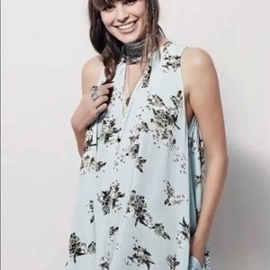 Free People mint floral tunic